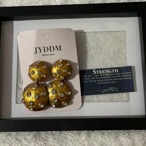 Tiered Round Drop Earrings 1pair